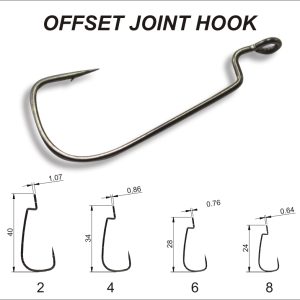 Hameçon Crazy Fish Offset Hook Joint Hook